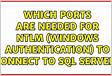 Which ports are needed for NTLM Windows Authentication to